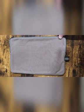 Ateliers Penelope Zip Pouch In Grey Cotton